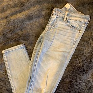 Light wash Abercrombie distressed jeans